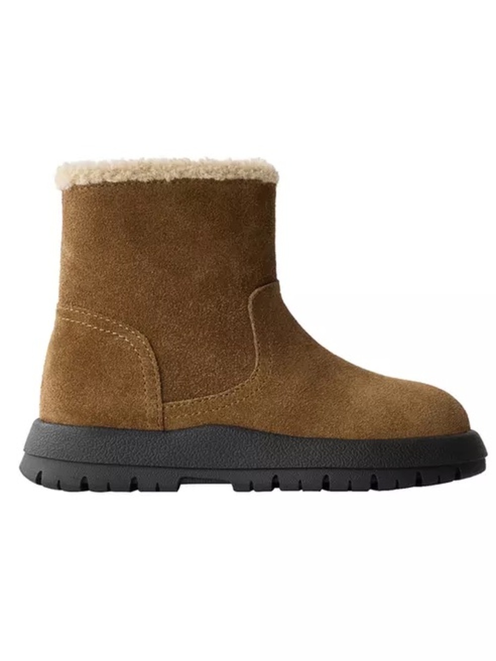 Toddler Zara Brown Suede Lined Boots (Size 26/ 9.5)